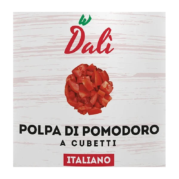 Polpa di pomodoro a cubetti Dalì, Latta 2,5 kg