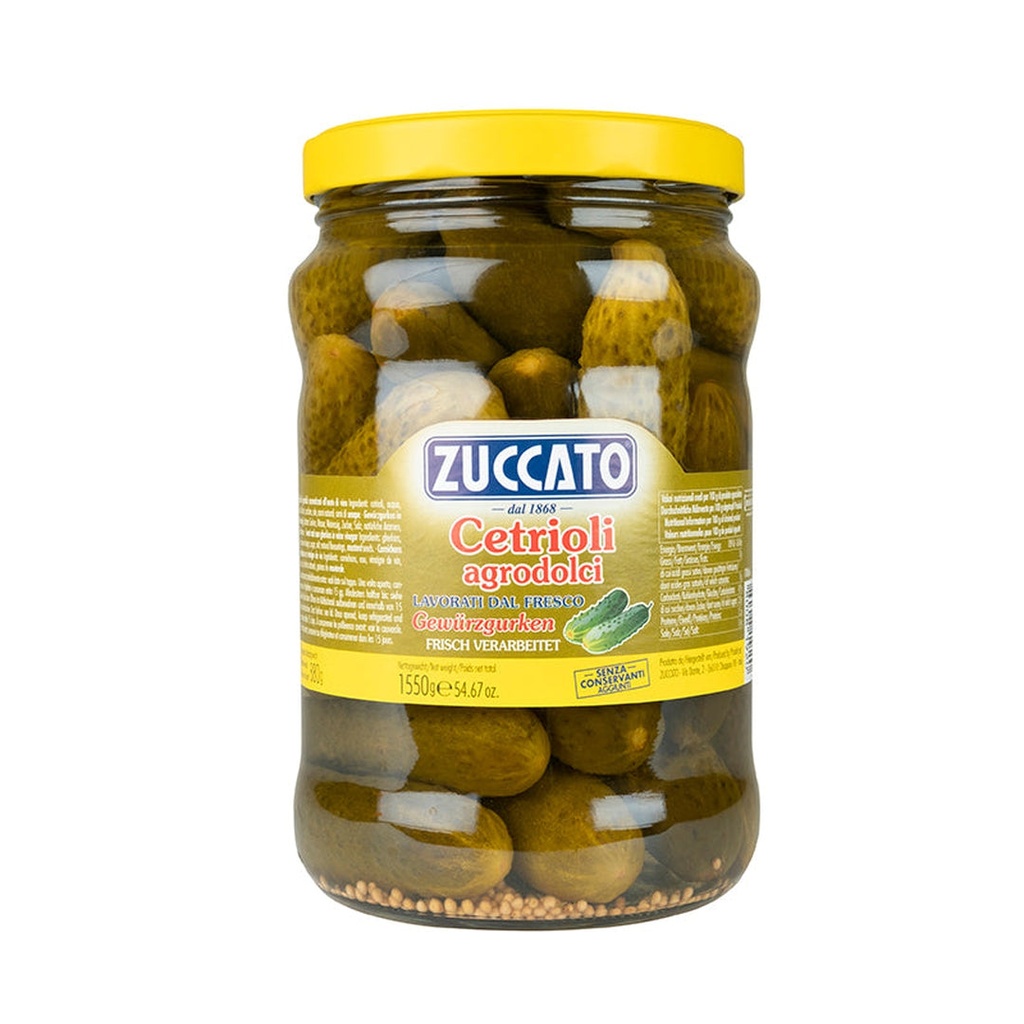 ZUCCATO CETRIOLI AGRODOLCI  KG1,550