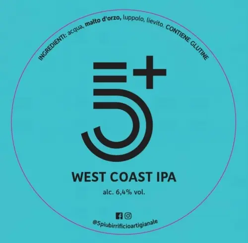 [BR7647] BIRRIFICIO 5+ FUSTO WEST COAST IPA 20 LT