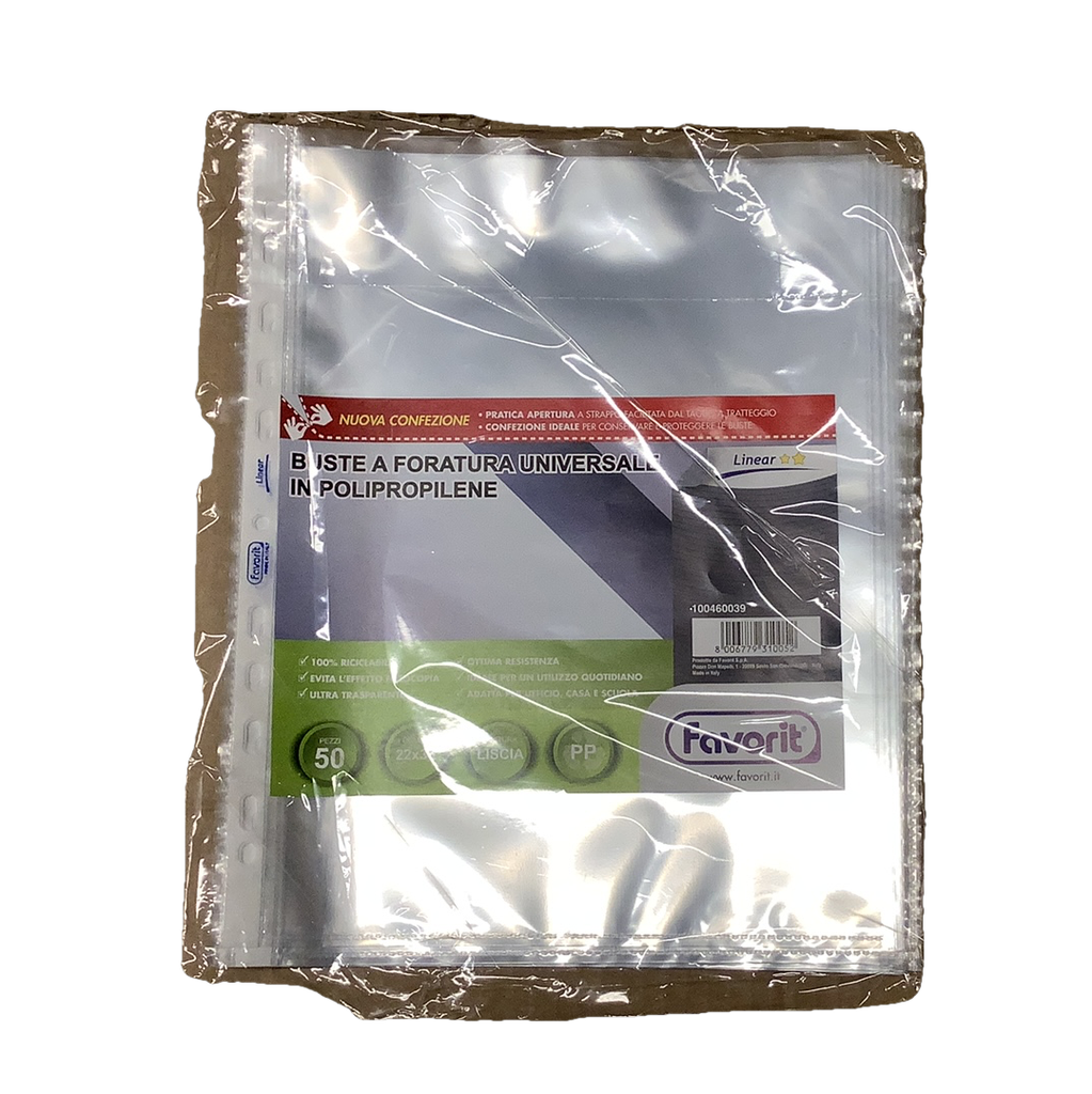 BUSTA C/FORI LISCIA 22X30 PZ50