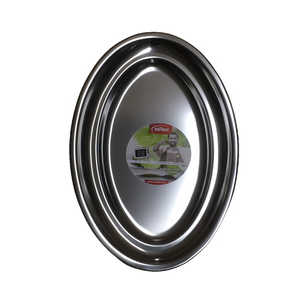VASSOIO OVALE INOX 45X29 OV.18/10