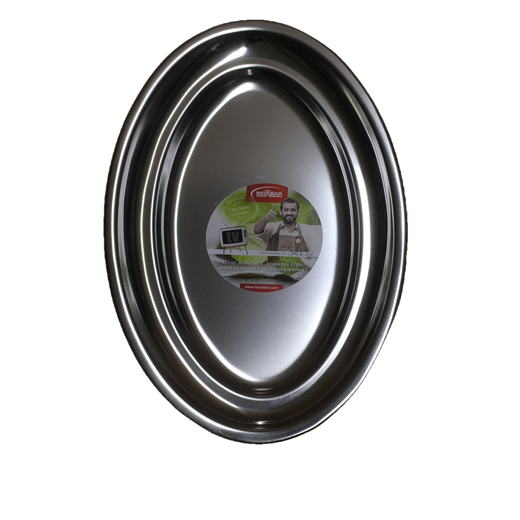 VASSOIO OVALE INOX 30X20 OV.18/10