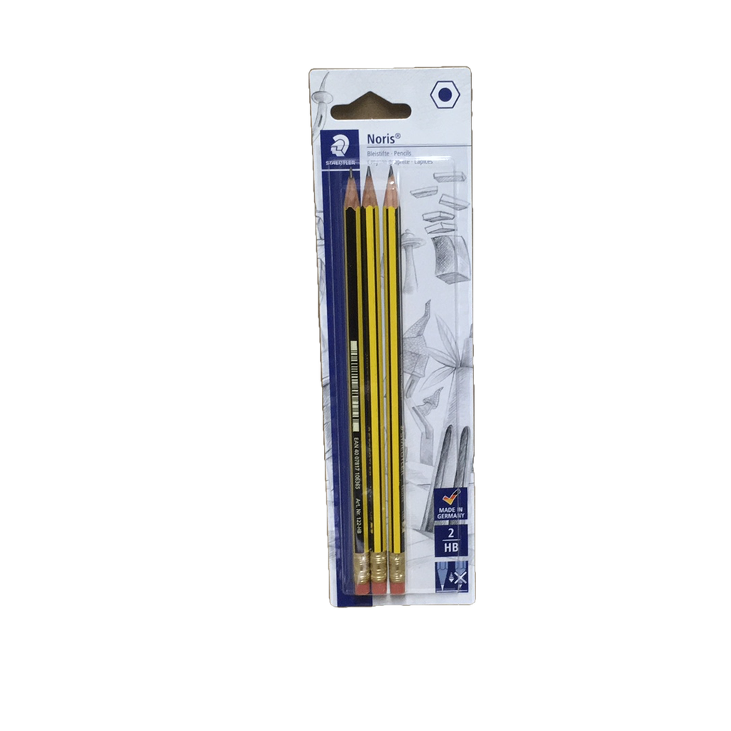 BLISTER 3 MATITE C/GOMMA HB NORIS