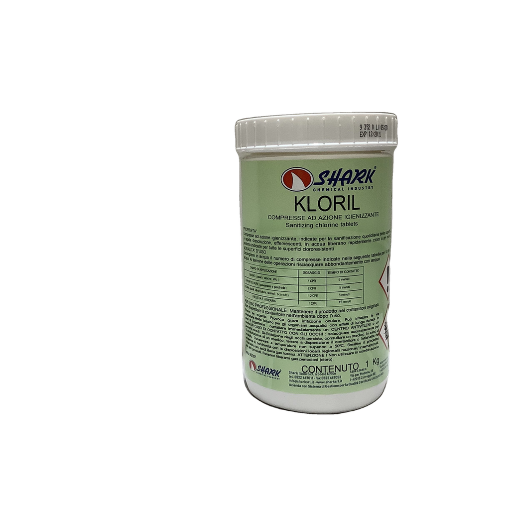[DE0123] KLORIL COMPRESSE IGIEN.HACCP KG 1