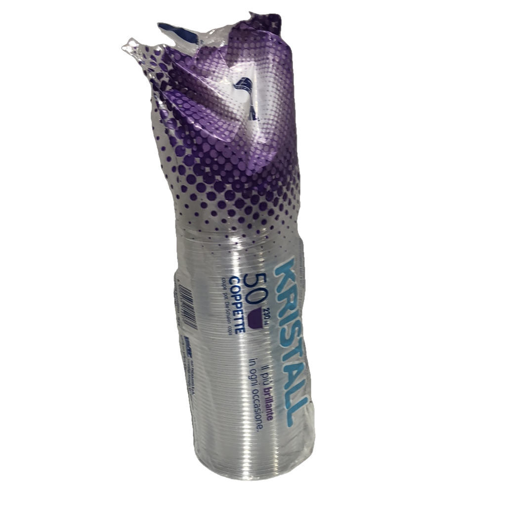 CIOTOLA PLASTICA TRASP 230 ML 50 PZ