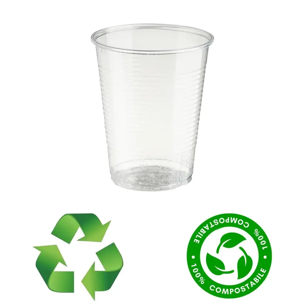 [MO0247] BICCHIERE PLA BIO 200ML TRASP.PZ.90