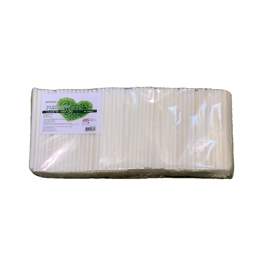 CANNUCCE BIANCA BIOPLA 14CM 500PZ
