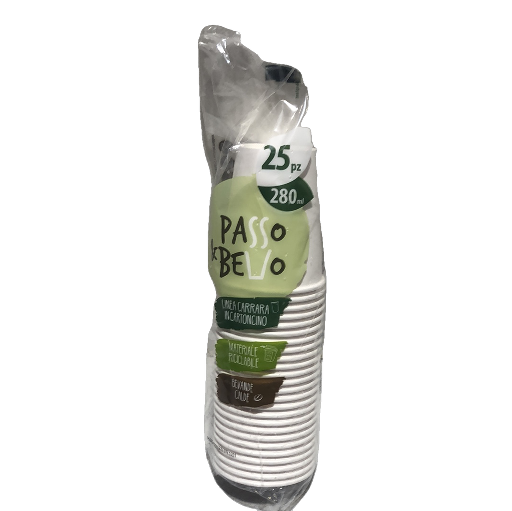 [MO0381] BICCHIERE CARTA 250 ML PZ 25 CAPPUCCINO