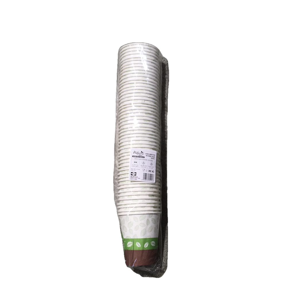 BICCH.CARTA BIO 9OZ 200 250 PZ.50 BIBO