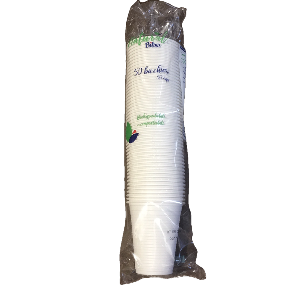 BICCHIERE BIOPLAST. 200ML 50PZ BIBO