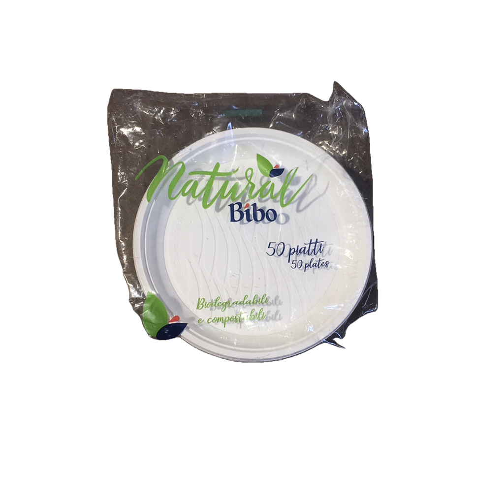 PIATTI BIOPLA BIANCO 17CM 50PZ BIBO
