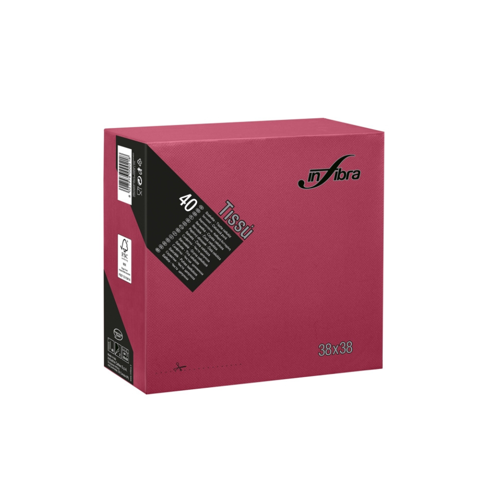 TOVAG. 38X38  2V BORDEAUX PZ. 40 TISSU