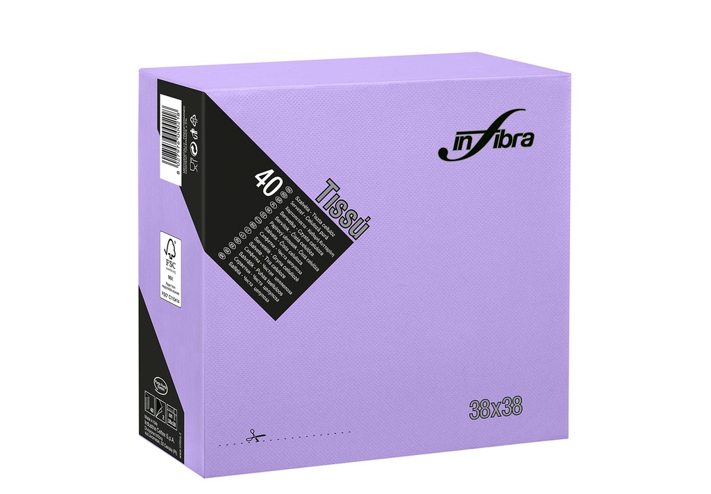 TOVAG. 38X38  2V LILLA  PZ. 40 TISSU