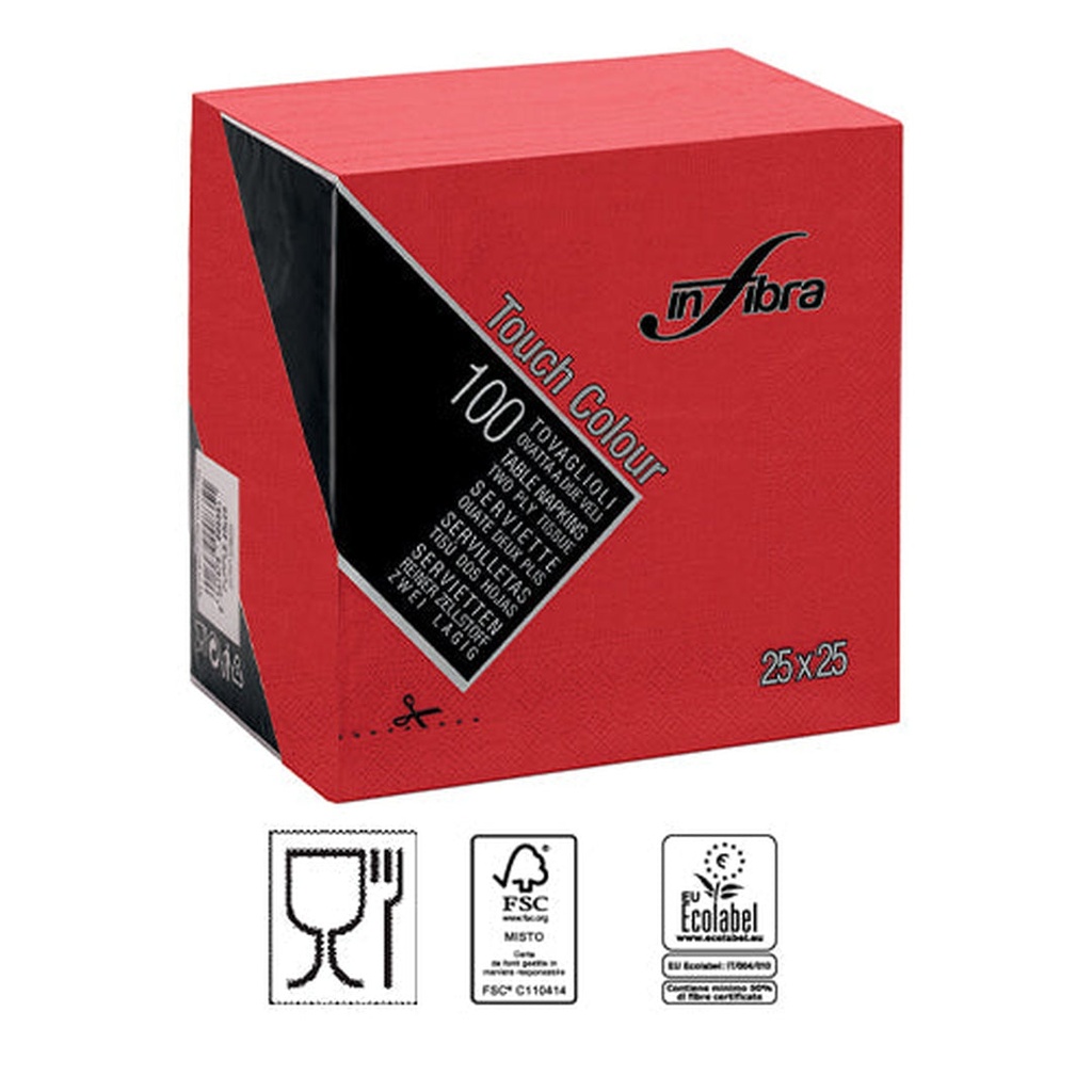 TOVAG. 25X25  2V ROSSO PZ. 100 TOUC