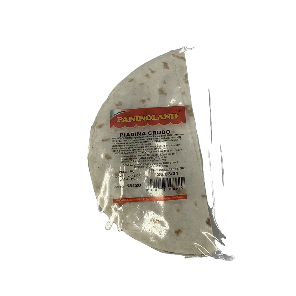 PIADINA CRUDO MOZZAR.GR175 PANINOLAND