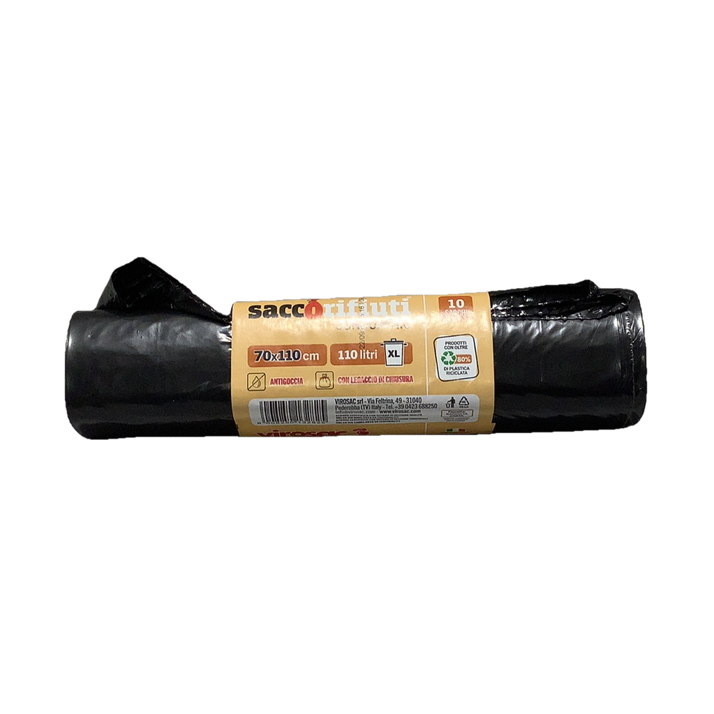 SACCO RIFIUTI NERO 70X110 PZ10 C.LEG