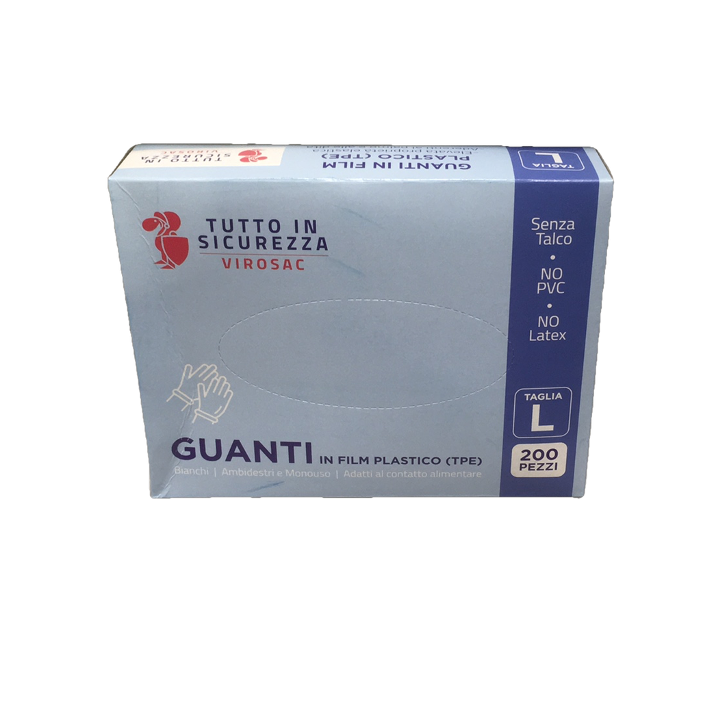 GUANTI  MONO TPE PZ.200 B.CO TG. L
